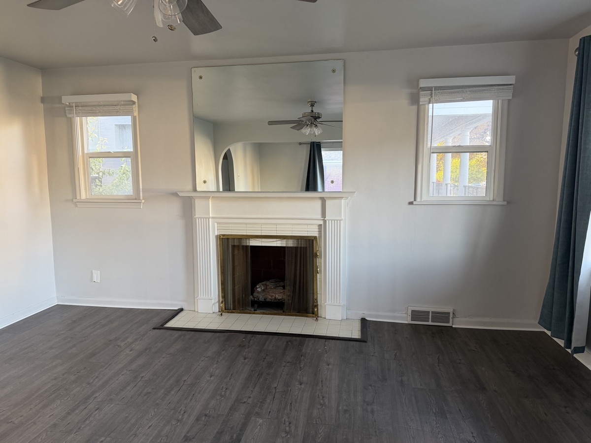 Living room cleaned by Sky House Cleaning, after
